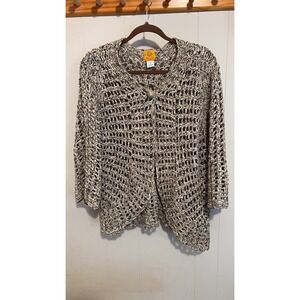 Ruby Rd. Women's Open Knit Cardigan Sweater 1X